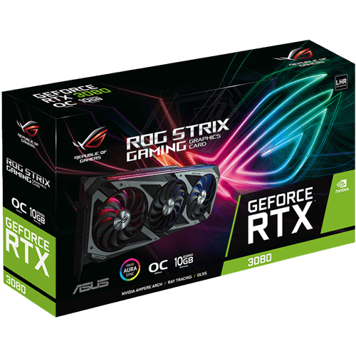 Asus ROG Strix RTX 3080 O10G Gaming (LHR) -näytönohjain