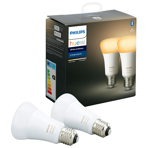 Philips Hue White Ambiance E27 2:n lampun pakkaus