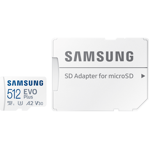 Samsung MicroSD EVO+ 512 Gt SD-adapterilla (2021)